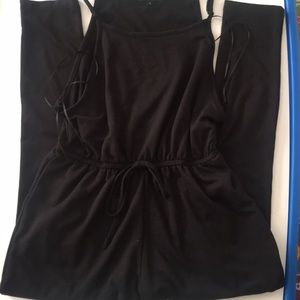 Long black jumpsuit.